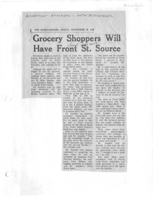 Grocery shoppers will have Front St. source: Amodeo's