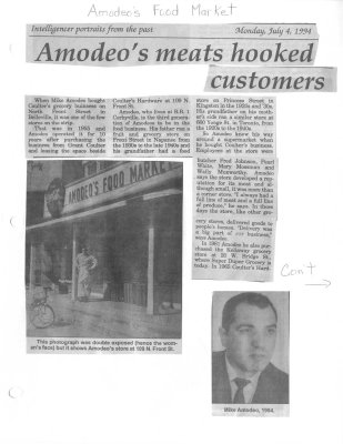 Intelligencer portraits from the past: Amodeo's meats hooked customers