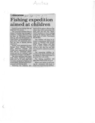 Fishing expedition aimed at children: Amtex