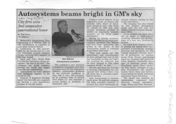 Autosystems beams bright in GM's sky