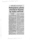 400 jobs saved here: Autosystems plants rescued in buyout by multi-national