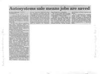 Autosystems sale means jobs are saved