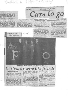 Remember When:  Cars to go: Belleville Motor Car Company