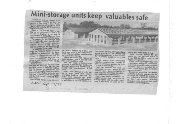 Mini-storage units keep valuables safe: Belleville Store 'n Lok