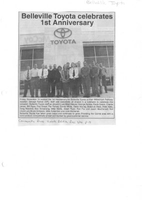 Belleville Toyota celebratees 1st Anniversary