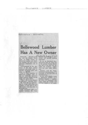 Bellewood Lumber has a new owner