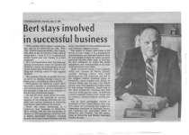 Bert stays involved in successful business: Bert Jones Automotive Ltd.