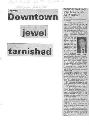 Downtown Jewel tarnished: Bert Lewis and Son Jewellers