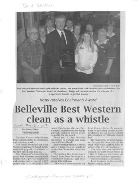 Belleville Best Western clean as a whistle