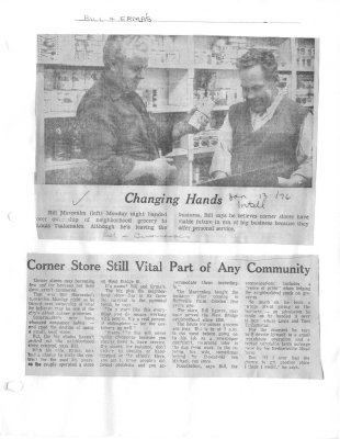 Changing Hands: Corner Store still vital part of any community: Bill & Erma's