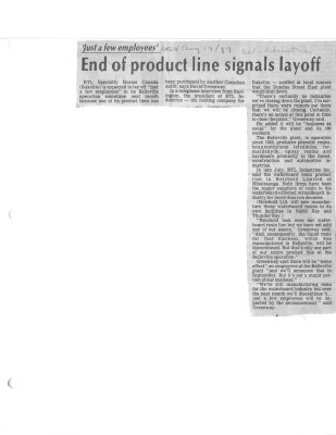 End of product line signals layoff: Bakelite