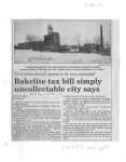 "Civil action doesn't appear to be very succesful": Bakelite tax bill simply uncollectable city says