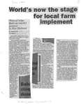 World's now the stage for local farm implement: Bale-eze