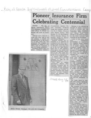 Pioneer Insurance Firm Celebrating Centennial