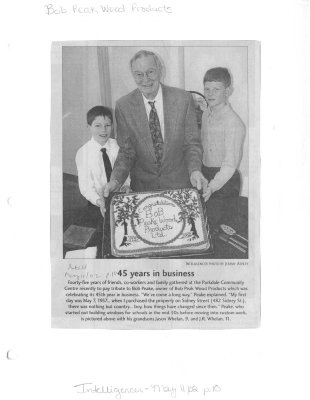 45 years in business: Bob Peak Wood Products Ltd.