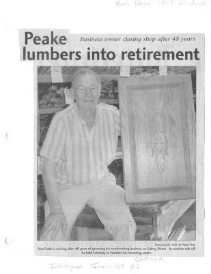 Bob Peake Wood Products: Peake lumbers into retirement