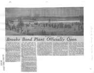 Brooke Bond Plant officially open