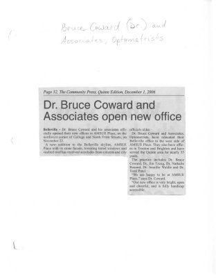 Dr. Bruce Coward and Associates open new office