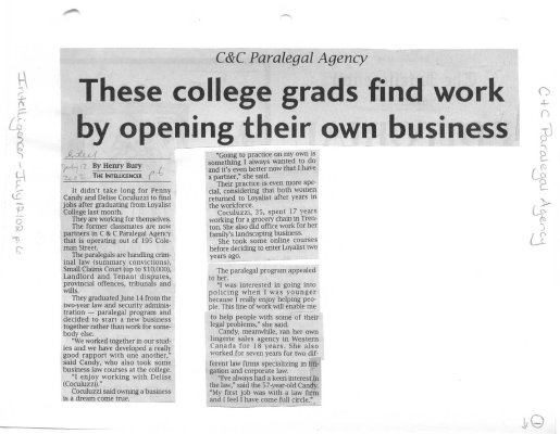 C & C Paralegal Agency: These College grads find work by opening their own business