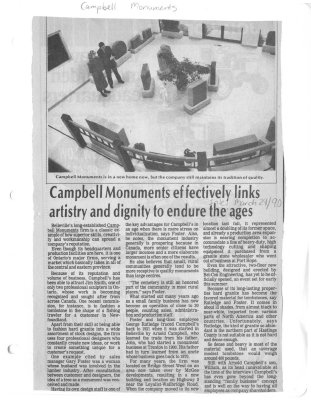 Campbell Monuments effectively links artistry and dignity to endure the ages