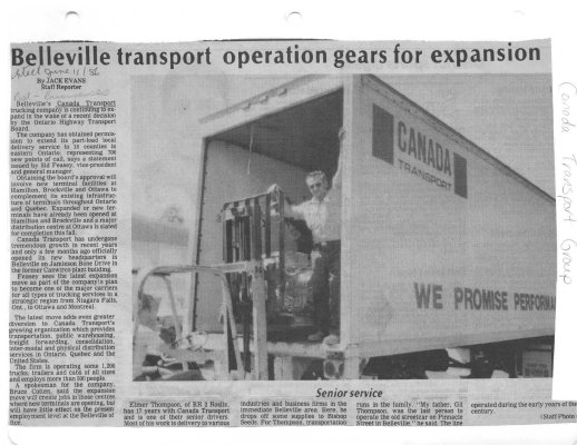 Belleville transport operation gears for expansion: Canada Transport Group