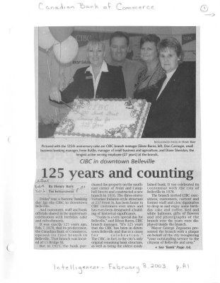 CIBC in downtown Belleville: 125 years and counting