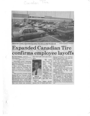 Expanded Canadian Tire confirms employee layoffs