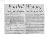 Bottled History - Corby Distilleries Limited up for sale
