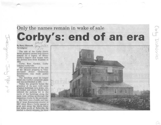 Only the names remain in wake of sale - Corbys: end of an era