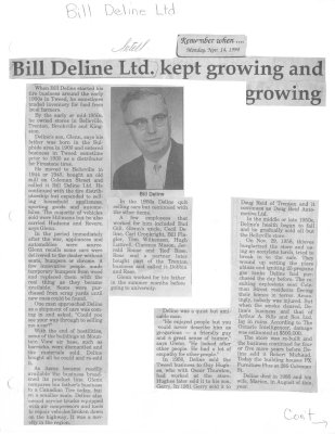 Bill Deline Ltd. kept growing and growning