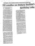 50 candles on Deloro Stellites birthday cake