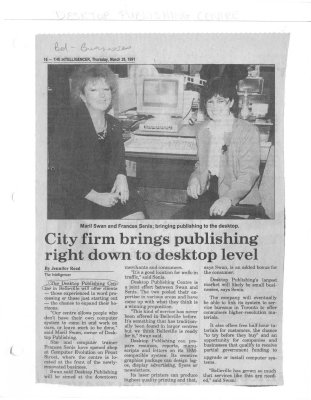 City firm brings publishing right down to desktop level: Desktop Publishing Centre