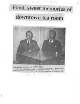 Fond, sweet memories of downtown tea room: Dickens and Son Tea Room