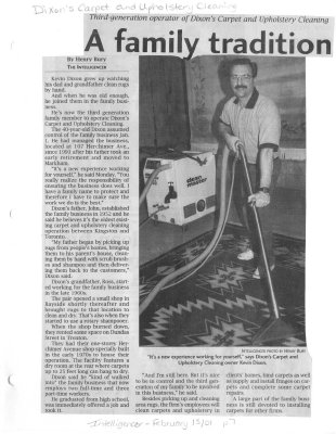 A family tradition: Dixons Carpet and Upholstery Cleaning