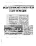 Doefs Ironworks relocation plans on target