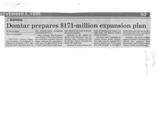 Domtar prepares $171-million expansion plan