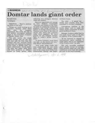 Domtar lands giant order