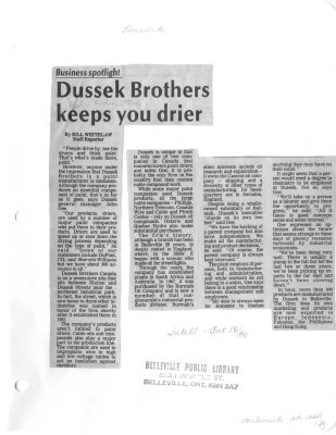 Dussek Brothers keeps you drier