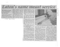 Eatons name meant service