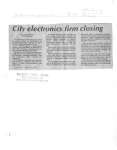 City electronics firm closing: Electronic Components Group