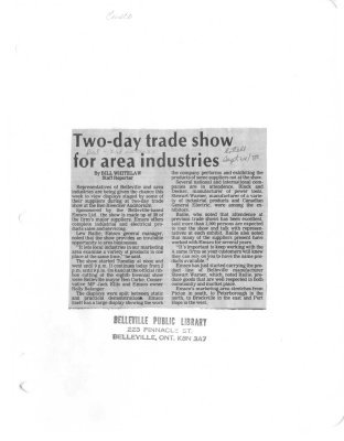 Two-day trade show for area industries: Emsco