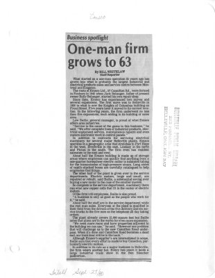 One-man firm grows to 63: Emsco