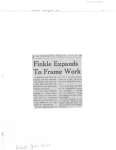 Finkle Expands To Frame Work: Finkle Machine Company