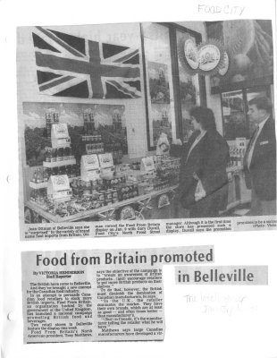 Food from Britain promoted in Belleville : Food City