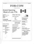 For-Com Computer Services Grand Opening: Week of July 17th