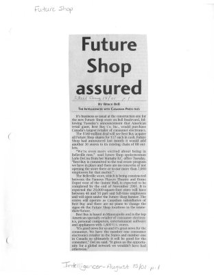 Future Shop assured