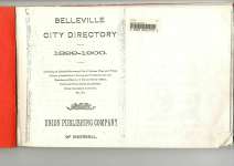 Belleville City Directory 1899 - 1900