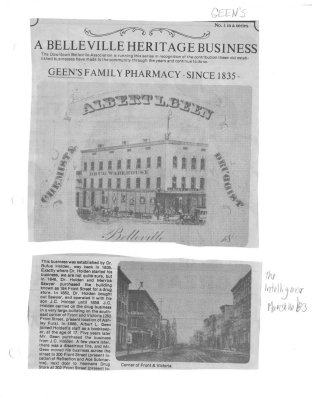 A Belleville heritage business: Geen's Family Pharmacy - since 1835