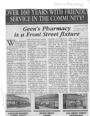 Geen's Pharmacy is a Front Street fixture