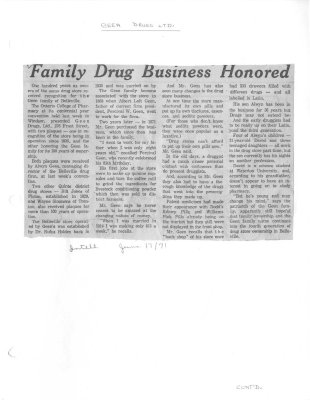 Family Drug Business Honored - Geen Drugs Ltd